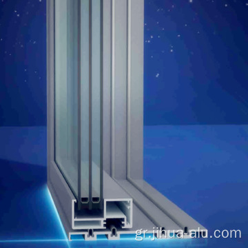 Κομψό στενό πλαίσιο Εσωτερικό αλουμίνιο συρόμενες πόρτες έθιμο